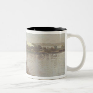 Binnenalster and Neuer Junfernstieg in Hamburg Two-Tone Coffee Mug