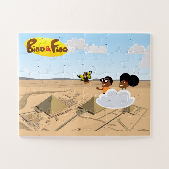 Bino and Fino Egypt Pyramids Kids Jigsaw Puzzle (Horizontal)
