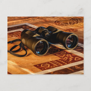 Binoculars, Glyphs, Pictographs, Explorer, Travel Postcard
