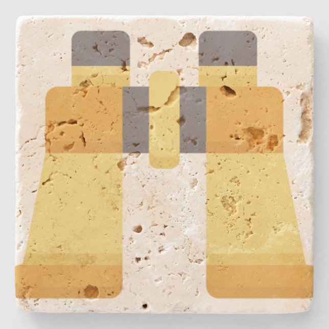 Binoculars Stone Coaster (Front)