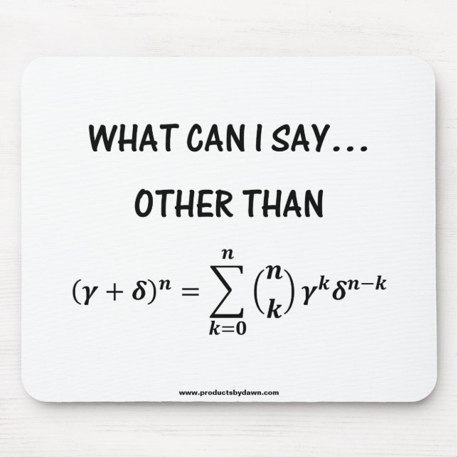 Binomial Theorem Mousepad (Front)