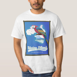 Bintan island Indonesia travel map T-Shirt