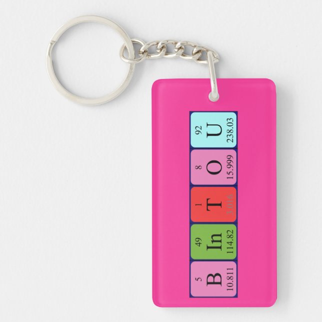 Bintou periodic table name keyring (Front)