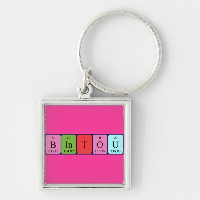 Bintou periodic table name keyring (Front)