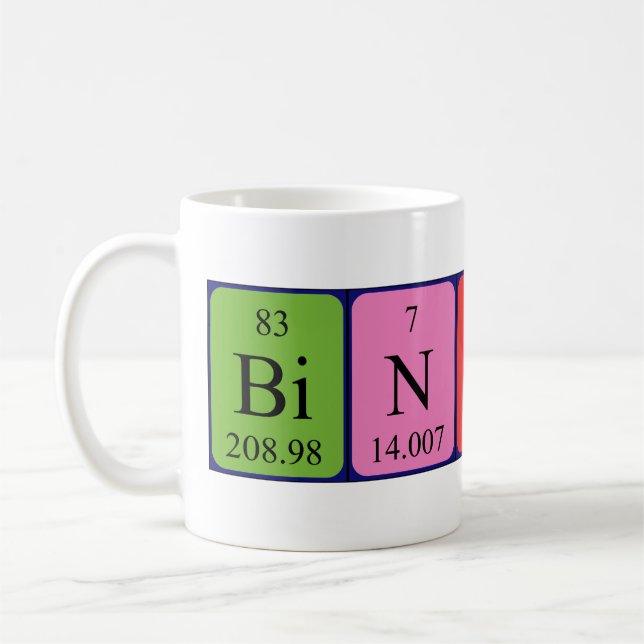 Bintou periodic table name mug (Left)