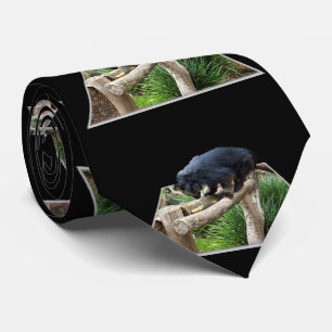Binturong Standing On A Wooden Rail, Tie