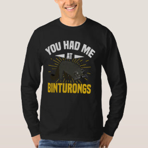 Binturong Stuffed Animal Bearcat Lover Plush Bintu T-Shirt