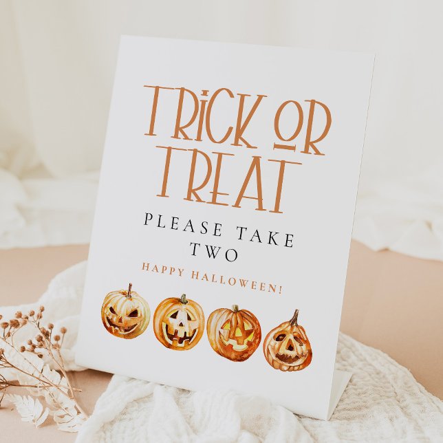 BINX Trick or Treat Halloween Candy Porch Pedestal Sign (Creator Uploaded)