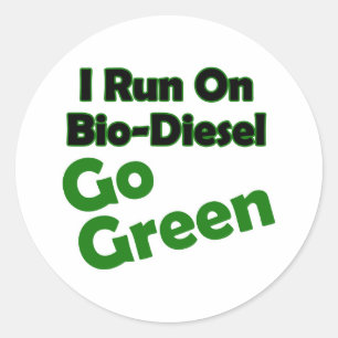 bio diesel classic round sticker
