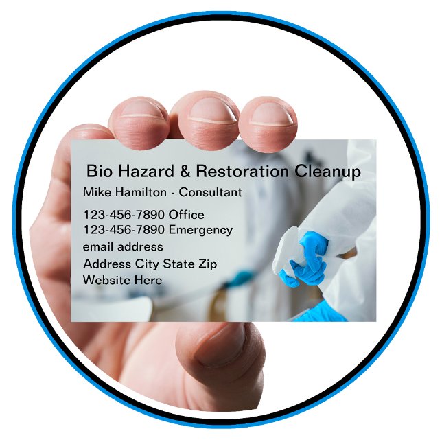 Bio Hazard And Industrial Cleaning Business Card (Creator Uploaded)