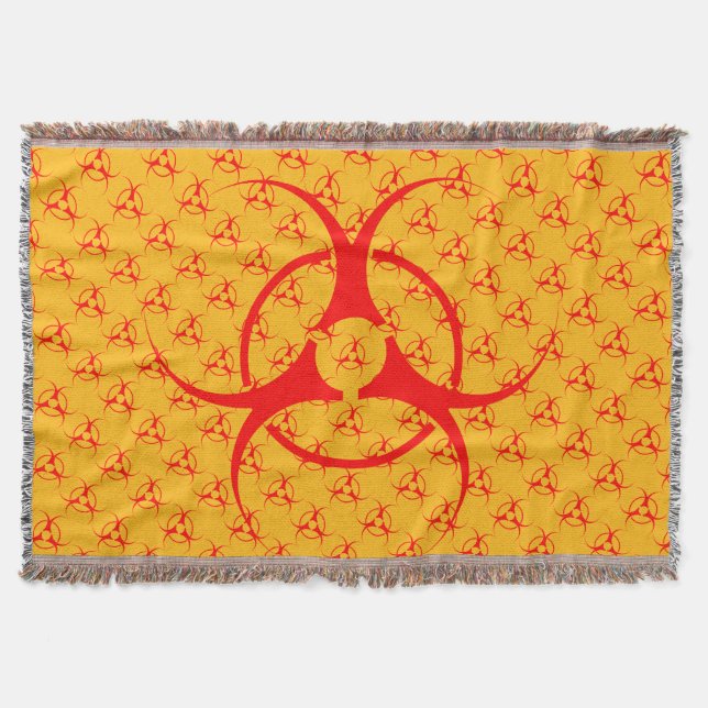Bio-hazard Blanket Toxic Waste Throw Blanket (Front)