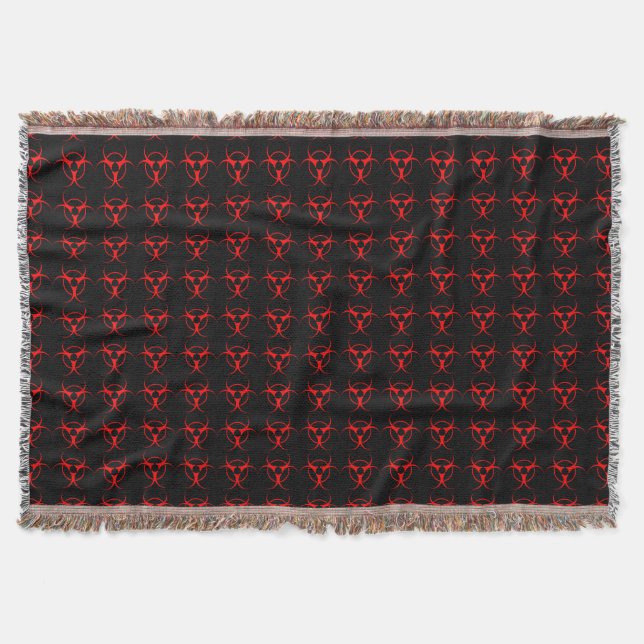Bio-hazard Blanket Toxic Waste Throw Blanket (Front)