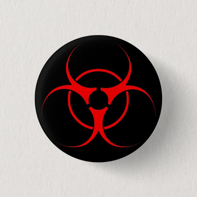 Bio-Hazard Buttons Biohazard Warning GMO Buttons (Front)