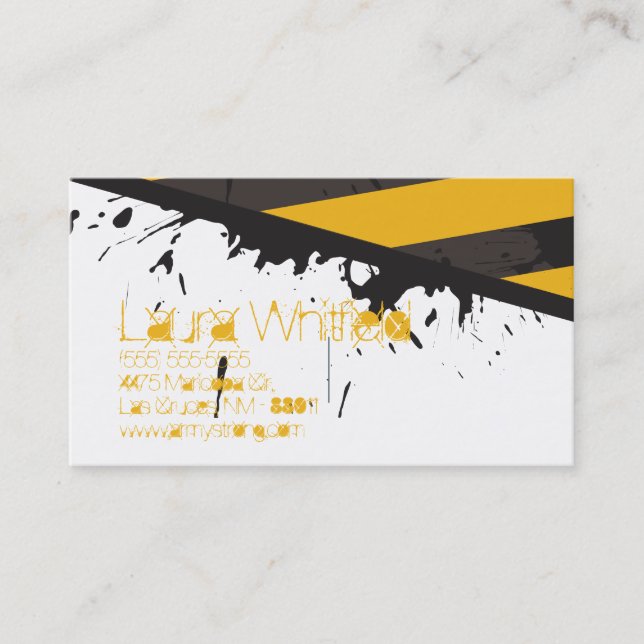 Bio Hazard Caution Tape Crime Scene Business Card (Front)