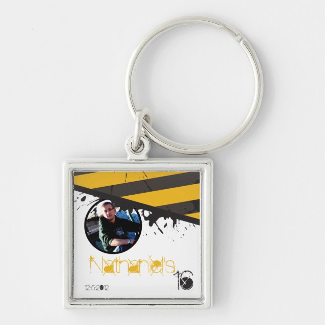 Bio Hazard Caution Tape Crime Scene Key Chain (Front)