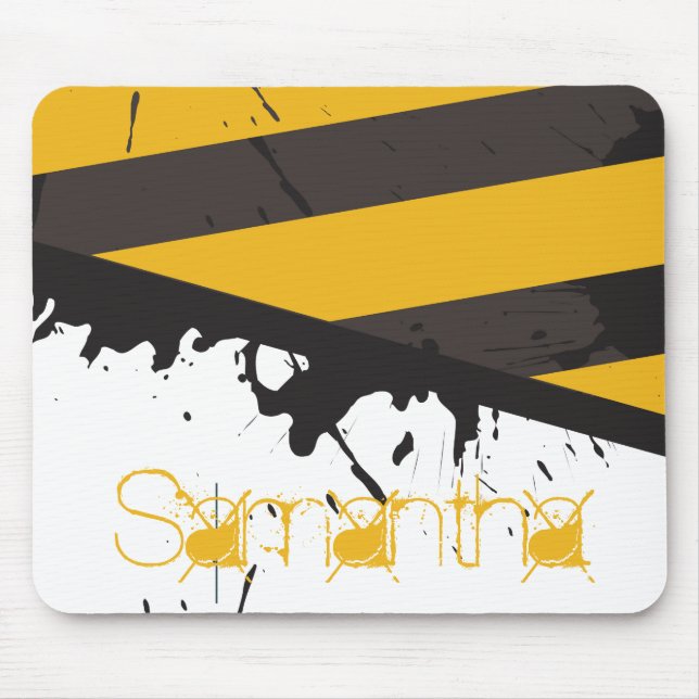 Bio Hazard Caution Tape Personalised Mousepad (Front)