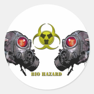 Bio hazard classic round sticker