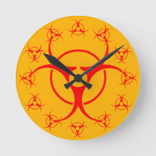 Bio-hazard Clock Bio-Hazard Warning Gift Decor