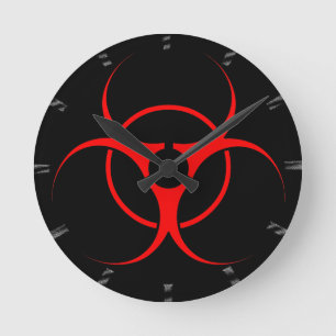 Bio-hazard Clock Bio-Hazard Warning Gift Decor