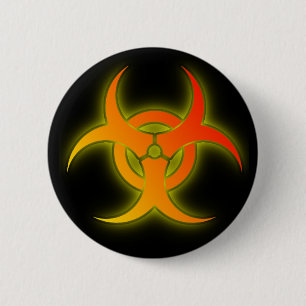 Bio Hazard Funny Button Badge Humour