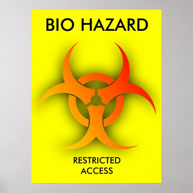 Bio Hazard Funny Print Poster Humour (Front)