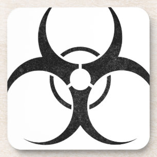 Bio-hazard logo coaster