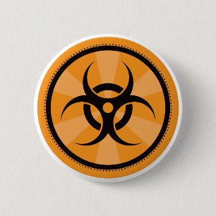 Bio-Hazard - Orange 6 Cm Round Badge