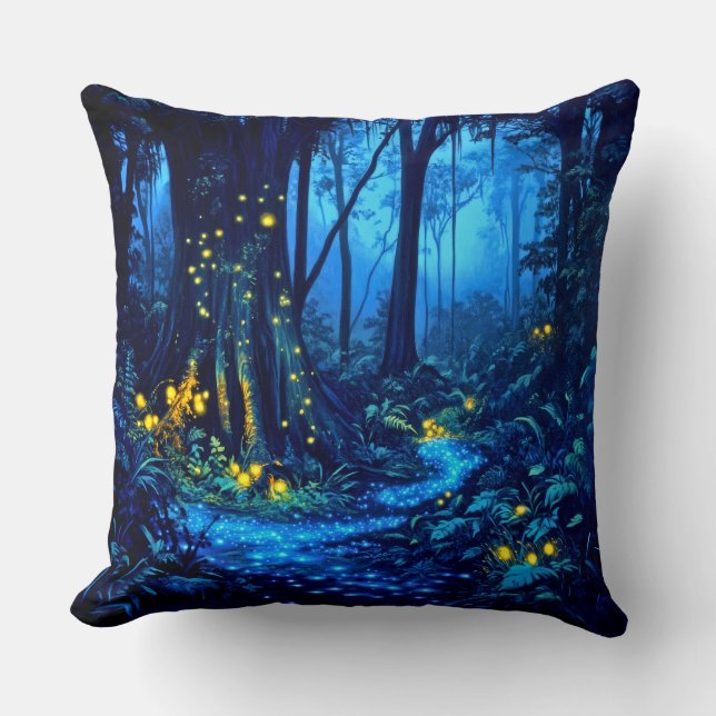 Bio Luminescent Forests Cushion (Front)