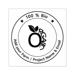 Bio Organic Eco Friendly, Healthy products Rubber Stamp