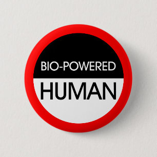 Bio-Powered Human 6 Cm Round Badge