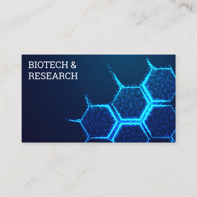 Bio Tech Molecule Close up Business Card (Front)