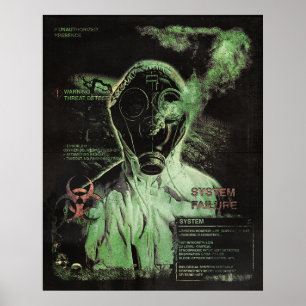 Bio-Waste - Techno-Dystopian Streetwear Design Poster