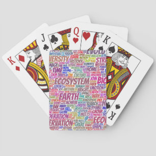 Bio Word Cloud Text Model Biodiversity Playing Cards