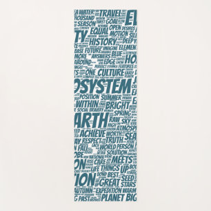 Bio Word Cloud Text Model Biodiversity Yoga Mat