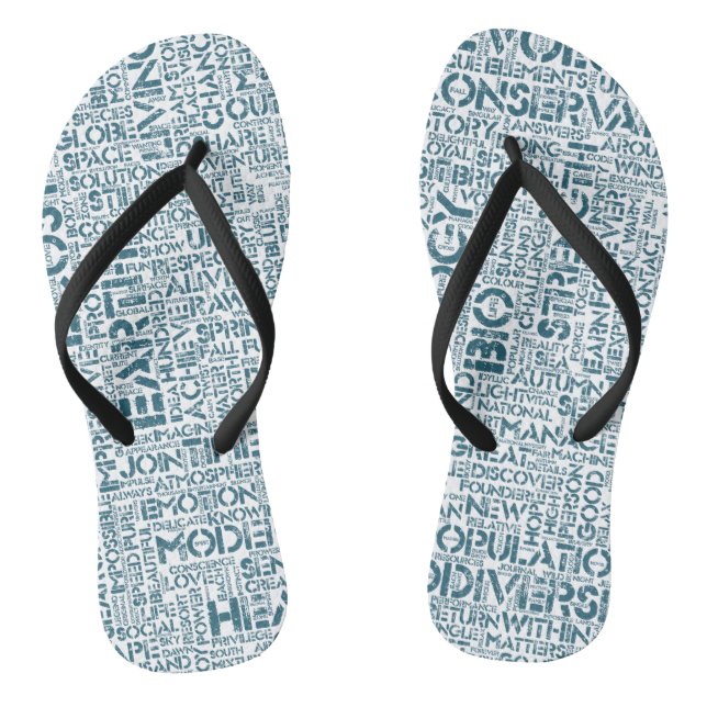 Bio Word Cloud Text Reason Biodiversity Thongs (Footbed)