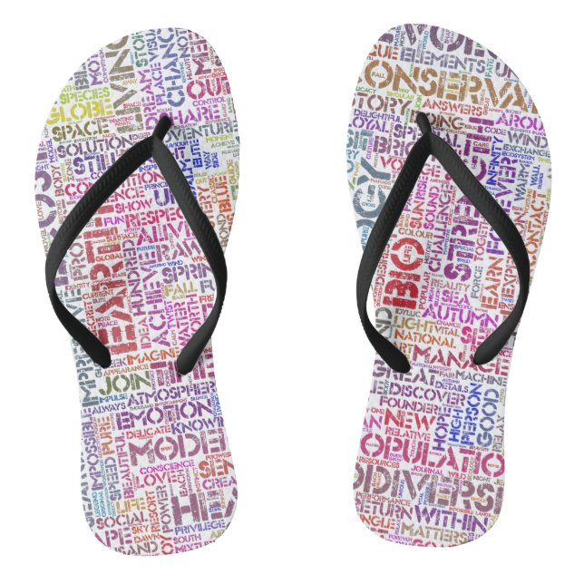 Bio Word Cloud Text Reason Biodiversity Thongs (Footbed)