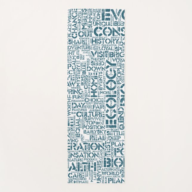 Bio Word Cloud Text Reason Biodiversity Yoga Mat (Front)