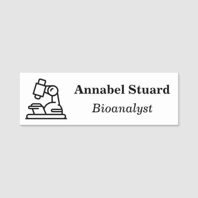 Bioanalyst Professional Laboratory Employee Name Tag (Front)