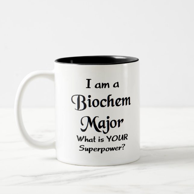 biochem major Two-Tone coffee mug (Left)