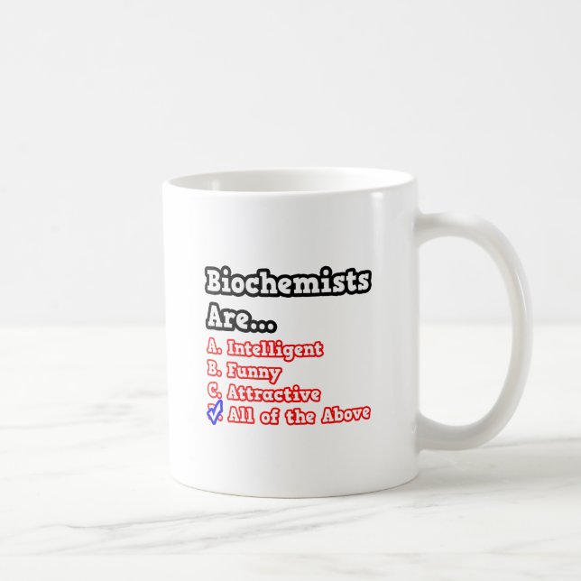 Biochemist Quiz...Joke Coffee Mug (Right)