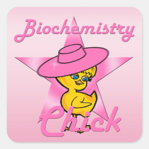 Biochemistry Chick #8 Square Sticker