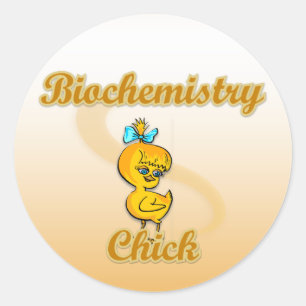 Biochemistry Chick Classic Round Sticker