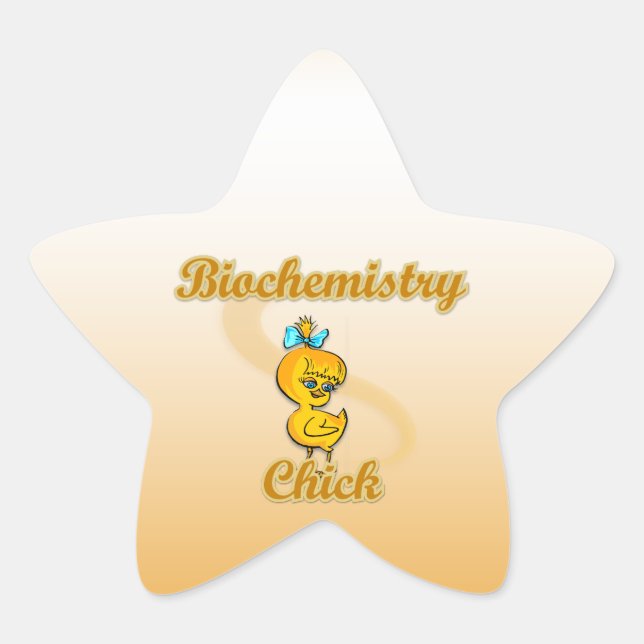 Biochemistry Chick Star Sticker (Front)