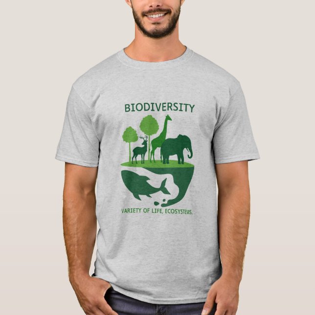 Biodiversity Harmony Grey T-Shirt (Front)