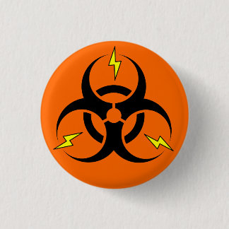 Bioelectric Hazard 3 Cm Round Badge