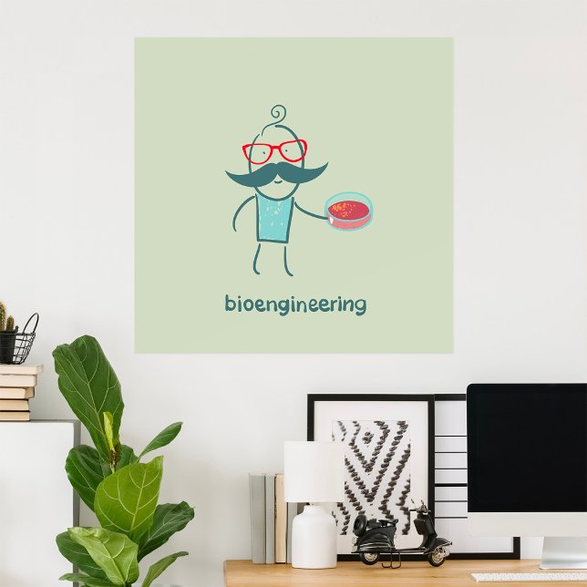 Bioengineering Scientist with Petri Dish Poster (Creator Uploaded)