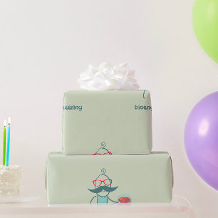 Bioengineering Scientist with Petri Dish Wrapping Paper