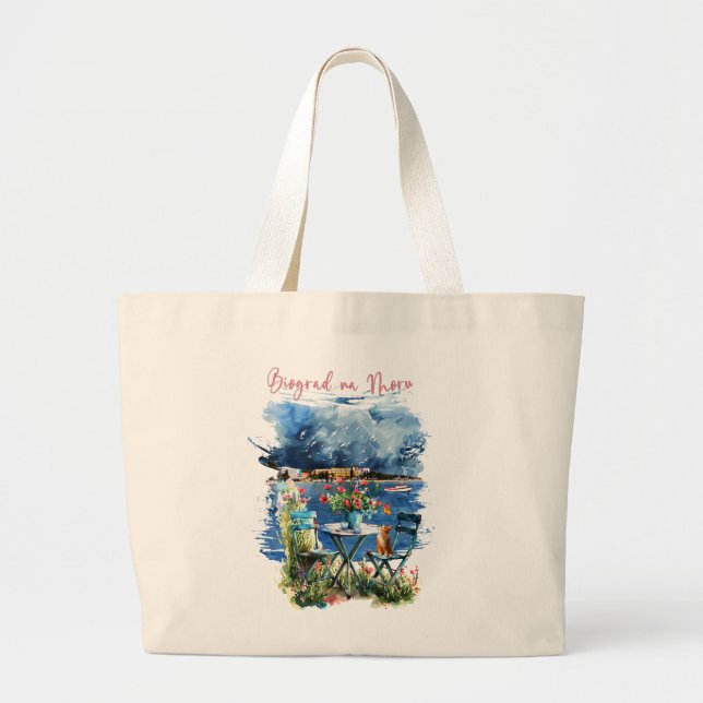 Biograd na moru 3 large tote bag (Front)