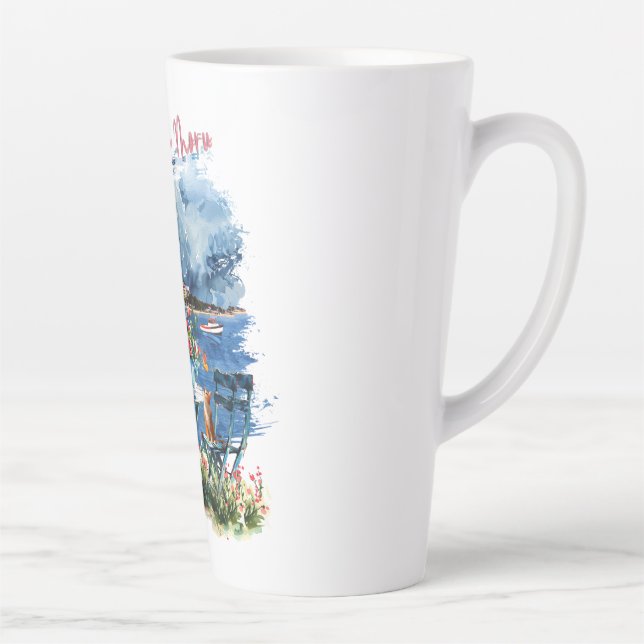 Biograd na moru 3 latte mug (Right)