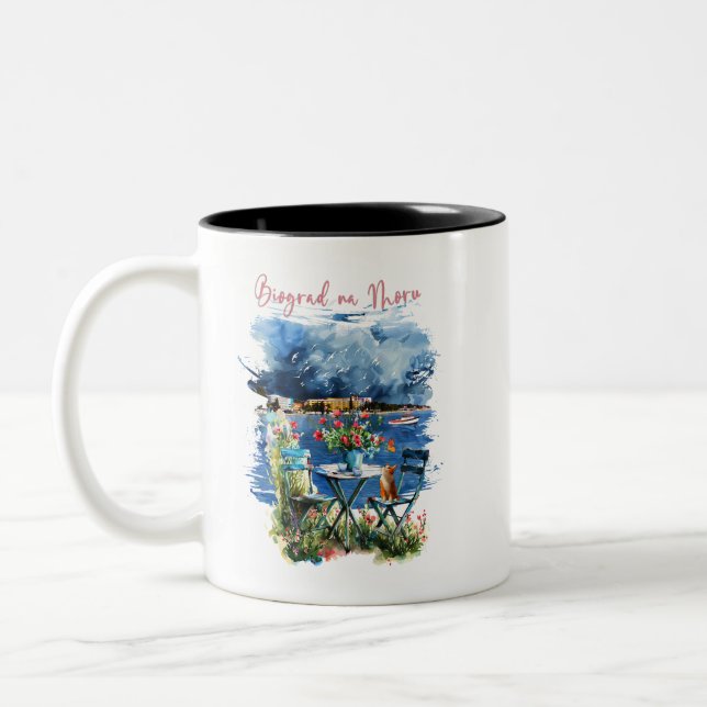 Biograd na moru 3 Two-Tone coffee mug (Left)